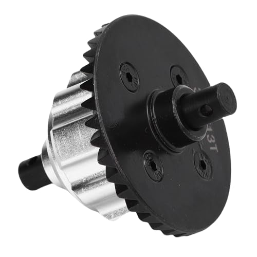 RC Car Rear Diff Gear, 1/10 Differential Gear Replacement for with Cr Steel High Hardness Easy Installation (Silver) - color: Silver