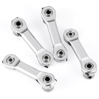 4Pcs Aluminum Anti-Roll Sway Bar Suspension Arm Linkage，Silver | Upgrade Parts, For 1/5 Losi DBXL 2.0 RC Car - color: Silver