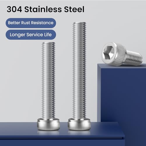 180pcs M3 x 30mm Hex Socket Head Cap Screws Bolts, 304 Stainless Steel 18-8, Allen Socket Drive,Bright Finish, Full Threads,with Hex Spanner - size: M3 x 30mm