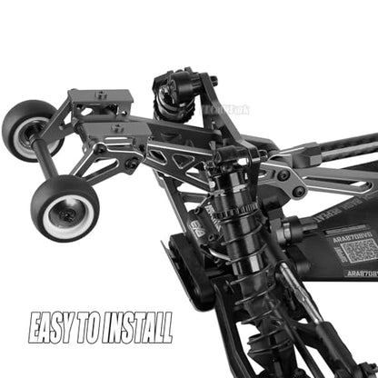 Aluminum Wing Mount & Wheelie Bar Set Upgrades Part for 1/8 Kraton 6S BLX(EXB),1/8 Notorious 6S BLX V6 Brushless RC Monster Trucks,RC Wheelie Bar Wing Mount Set,Replace ARA320758,Black - color: Black - (Aluminum Upgrades Part)