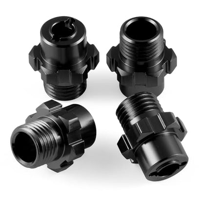 4Pcs Aluminum Alloy RC Hex Combiner Wheel Hex Hub Adapter, Black | Upgrades, For 1/8 Tra-xxas Jato VXL 2S, RC Monster Trucks - color: Black