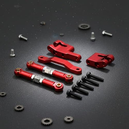 Simhoa Vehicle Steering Rod Rc Car Steering Rod Tie Rod Turnbuckle Aluminum Link Adjustable Upgrade for Cleaner Front End Control and Quick Response Suitable, Silver - color: Silver