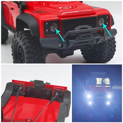 RC lights kit For Defender For Trx-4m For Bronco 1/18 Front Rear Light Headlights Taillight Lamp Set Rc Crawler Car Upgrade Parts