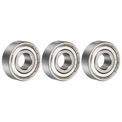 uxcell 3 Pcs 1615ZZ Deep Groove Ball Bearing 7/16" x 1-1/8" x 3/8" Double Metal Sealed, Chrome Steel Bearings - size: 1615ZZ 7/16" x 1-1/8" x 3/8"