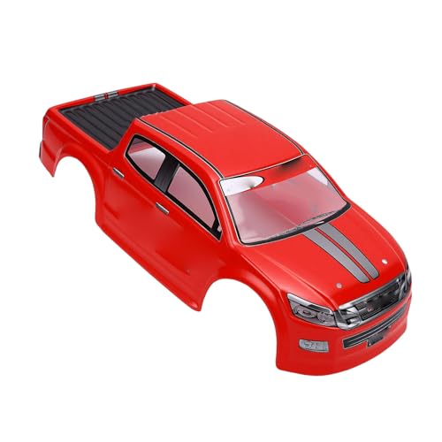 1/10 RC Truck Body Shell Exquisite Craftsmanship with Clear Patterns for Enhancing Fun and Personal Style in PVC (Red) - color: Red