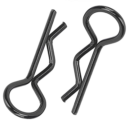 Qiilu Durable RC Body Clips for 1/5 1/6 /8 /10 RC Car - 10Pcs Metal Shell Clip Pins, Teardropshaped Pull Tabs (Black) - color: Black