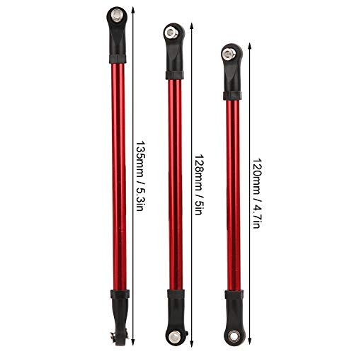 Aluminum Alloy Link Bars, 8Pcs Upgraded Durable for 313mm Wheelbase RC Crawler, 1/10 Scale Off-Road Vehicle Parts for Hobbyists Trail Riding and Rock Crawling Enthusiasts