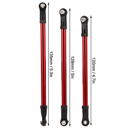 Aluminum Alloy Link Bars, 8Pcs Upgraded Durable for 313mm Wheelbase RC Crawler, 1/10 Scale Off-Road Vehicle Parts for Hobbyists Trail Riding and Rock Crawling Enthusiasts