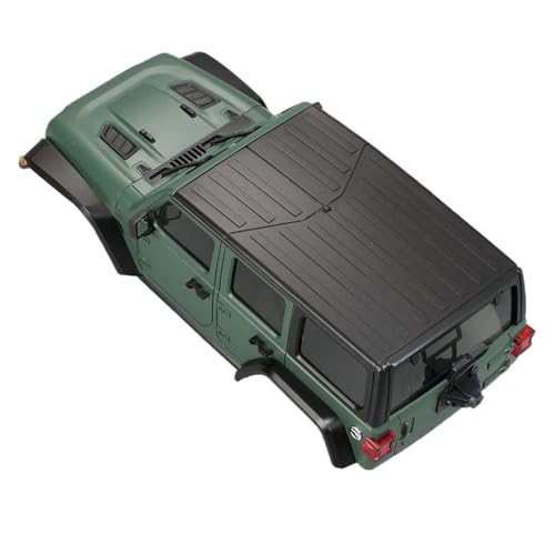 6.10 inches (155mm) Wheelbase Shell Hardtop Body Replacement Part for TRX4M Bronco Defender AX8560 1/18 RC Crawler Chassis (Green) - color: Green