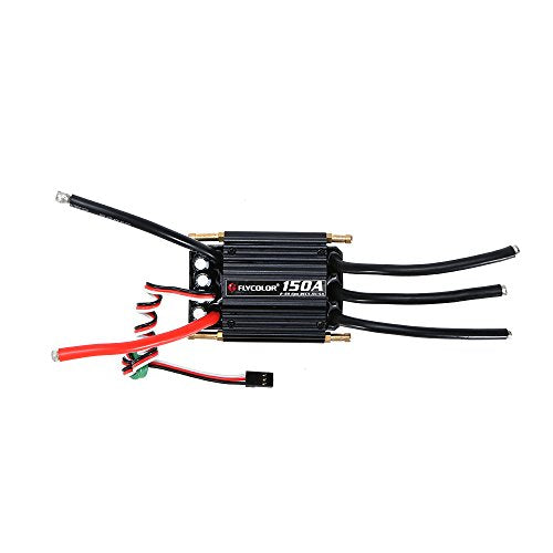 Goolsky Flycolor Waterproof 150A Brushless ESC Electronic Speed Controller with 5.5V/5A BEC for RC Boat