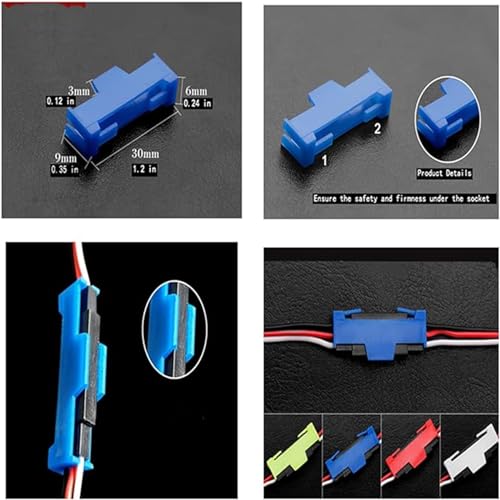 skrnrhrery Servo Cable Clip Lock, 20pcs Servo Extension Cable Safety Connector Clips Lead Wire Lock, for Rc Servo Expansion Cable Or Servo Y Adapter Cable, Jr Servo Cable Kit. (Blue)… - color: Blue