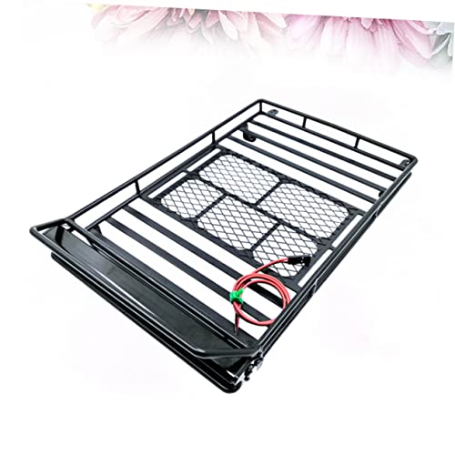 1:10 Crawler Car Luggage Bracket Roof Cargo Bracket Storage Shelf Led Lighted for Easy Access - size: 24.80X14.10X2.30CM