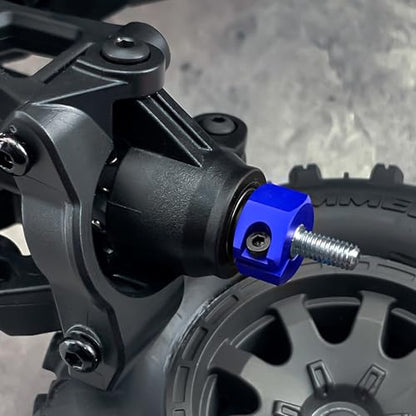 Wheel Hex Hub 12mm for Tra-xxas 1:16 Mini Maxx 4WD XRT VXL-3S Monster | Truck Upgrades Blue Aluminum 7075 Alloy Adapters - color: Blue
