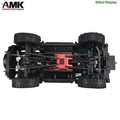 Aliuminum Alloy TRX4M Upgrades Transmission Gearbox Skid Plate with 11T Pinion Gear Box Housing for 1/18 RC Crawler 97054-1 Defend 97074-1 Bronc (Plate-Blue) - color: Plate-blue