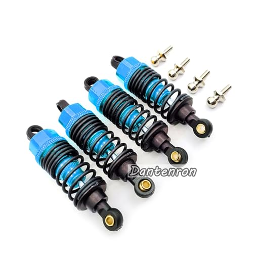 4Pack RC Car 102004 Adjustable Shock Absorber Damper Upgrade Parts Replacement Accessory 68mm For 1/10 RC On Road Drift Rally Car HSP 94102 94122 HPI Losi Axial Tamiya Redcat (Blue) - color: Blue