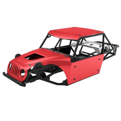 Aluminum Body Panels Kit for Vanquish H10 Optic Sparco H10 Optic Yokohama RTR 1/10 RC Crawler Upgrade Parts (Red) - color: Red
