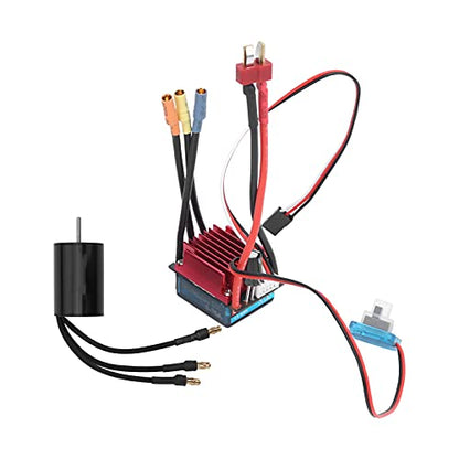 RiToEasysports RC Brushless Motor, High 4 Pole Sensorless 4500KV 2435 Motor with 35A ESC Combo for 1/16 1/18 Scale RC Car Truck Enthusiasts Off-Road Racing Hobbyists