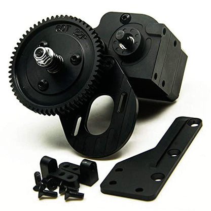 AX2 2 Aluminum Speed Transmission Case Gearbox for AXIAL Wraith 90018 90053 90048 1/10 RC Crawlers Black