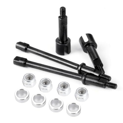 Que-T Heavy Duty Steel CVD Driveshafts +2mm Extended Front Rear Drive Shafts for 1/30 Axial Scx30 RC Crawler Car - size: 2mm Extended