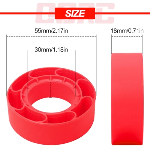 OGRC 1.0 Silicone Rubber Inserts RC Tire Inserts for TRX4M SCX24 1/18 1/24 RC Crawler Car (OD 60-64mm) - Red - color: Red