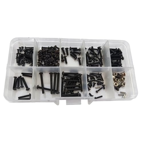 RC Screw Kit Repair Tool Box Hardware Fasteners Set Compatible with TRX-4M 1/18 RC Crawler Car Upgrade