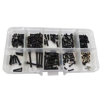 RC Screw Kit Repair Tool Box Hardware Fasteners Set Compatible with TRX-4M 1/18 RC Crawler Car Upgrade