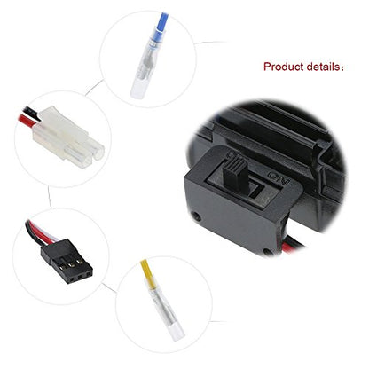 GoolRC 60A 2S-3S Brushed ESC Waterproof Electronic Speed Controller Replacement for 1/10 Tamiya Traxxas Redcat HSP HPI RC Car