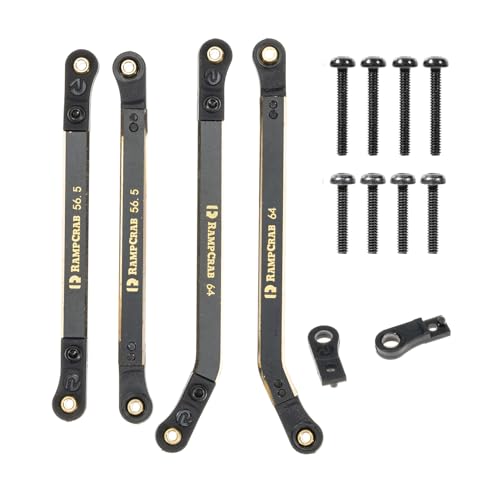 High Clearance 4 Links Set for SCX24 GX 470, Brass Links Set, ONLY Rear, 4Pcs, Black - size: GX470 Rear