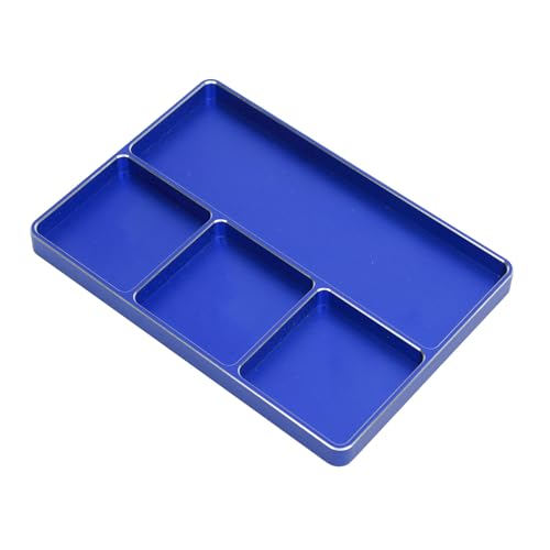 1/10 /8 RC Model Car Metal CNC Fourgrid Simple S Pan Storage Box Metal Nut S T BlackRC Rep S Tray RC Rep S T 4 Ids Aluminum Oy S T with Magnetic Pad for /10/8 RC Car RC Pla Blac - color: Blue