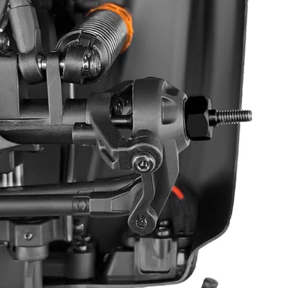 QUE-T Aluminium Wheel Hex Hub Adapter Upgrade for 1/18 HPI Venture HILUX RC Crawler Car (Black) - color: Black