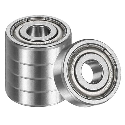 uxcell 5 Pack 604ZZ Deep Groove Ball Bearings, 4x12x4mm Chrome Steel Double Shield Bearing for Electric Motor, Home Appliances, Garden Machinery, (ABEC5) - size: 604ZZ