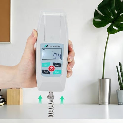 500N Digital Force Gauge Push Pull Meter Portable KF-500N | Multi Units N LB Kg Oz Storage Case Auto Backlit LCD Auto Power Off for Compression Tensile Destructive Test