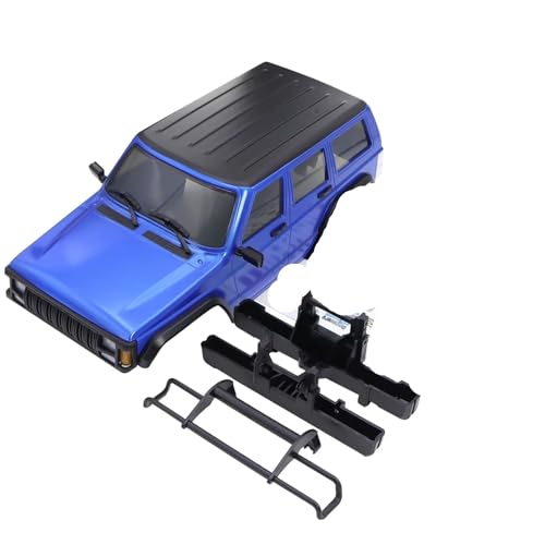 RC car Components Compatible with TRX4M for Bronco 1/18 RC Crawler Car Upgrade Parts Special Material Hardtop Shell with Bumper 6.10in Wheelbase(Blue) - color: Blue