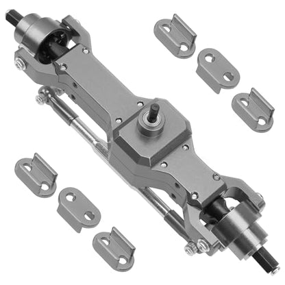 ShareGoo 3Pcs B16 Straight Axle Set Front Middle Rear Aluminum Complete Axle Compatible with WPL B16 B36 JJRC Q60 Q63 Q64 FY004 6X6 6WD 1/16 RC Car (Titanium) - color: Titanium