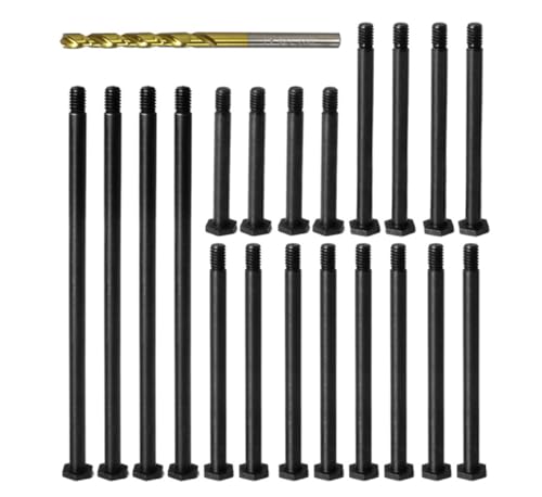 Hardened Steel Front Rear Suspension Arm PIN 7740 7741 7742 for 1/5 X-MAXX 6S 8S 1/6 XRT RC Car Upgrades（Black）
