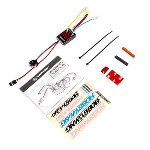 WP 1625 Waterproof Brushed ESC 25A 2-3S LiPo Electronic Speed Controller with Dirtproof Switch TAMlYA Plug for 1/16 & 1/18 Scale RC Cars, Trucks, Crawlers