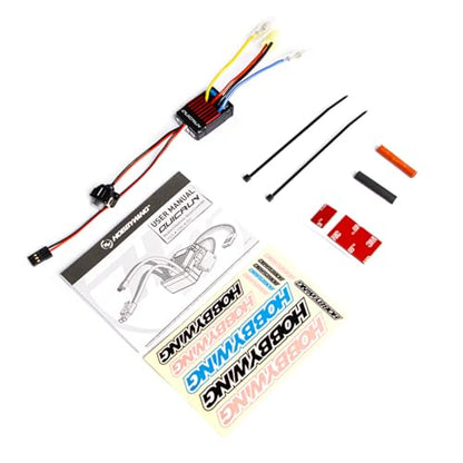 WP 1625 Waterproof Brushed ESC 25A 2-3S LiPo Electronic Speed Controller with Dirtproof Switch TAMlYA Plug for 1/16 & 1/18 Scale RC Cars, Trucks, Crawlers