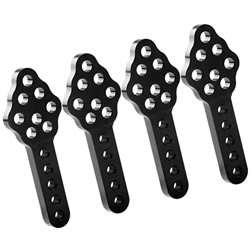 Aluminum Shock Mount Lift Kit Set for 1/10 Axial SCX10 SCX10 II 90046 D90 D110 RC Crawler Car Upgrades Replacement (Black) - color: Black