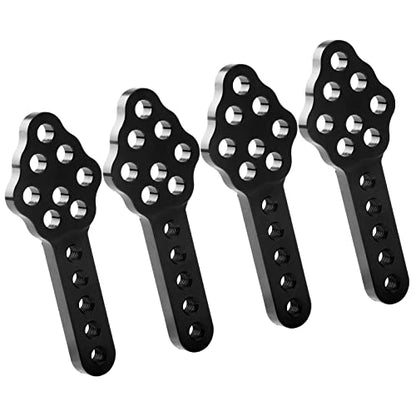 Aluminum Shock Mount Lift Kit Set for 1/10 Axial SCX10 SCX10 II 90046 D90 D110 RC Crawler Car Upgrades Replacement (Black) - color: Black