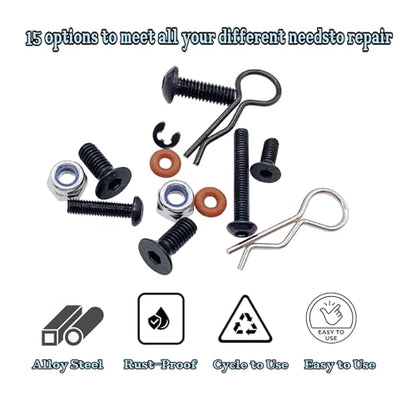 500pcs RC Screws Kit,RC Screws for Traxxas Arrma Axial Redcat HPS SCX10 1/8 1/10 1/12 1/16 Scale RC Cars Trucks Crawler, Screws Assortment Set, Hardware Fasteners (500pcs RC Screw Kit) - style: 500pcs RC Screw Kit