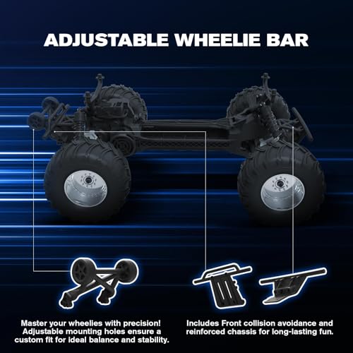 FMS 1/10 RC Truck Ford F100 – 2WD Monster Truck with Licensed Body, 550 Brushed Motor, Oil Shocks, Independent Suspension – All-Terrain RC Crawler, High Speed Off-Road RC Car for gift (FIRST BLOOD RS) - color: First Blood Rs