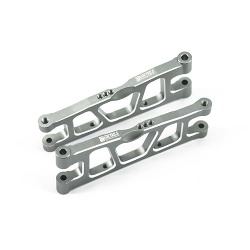 Hobby Details Aluminum Upgrade Parts Set for ARRMA Mini Kraton 4x4 1/16, Front & Rear A-Arms, Knuckle, Steering,Titanium Color (Rear Lower Arm Set) - color: Rear Lower Arm Set