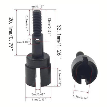 Rc Parts Compatible with HSP 94111 94108 94170 1/10 RC Car Parts 4Pcs Steel Dogbone Drive Shaft Wheel Axle Replacement 08029 02033