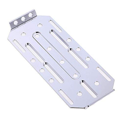 Replacement Part For Metal Battery Mount Plate Tray Holder For 1:10 SCX10 RC Rock Crawler Car Spare Parts Silver - (Color: Silver)