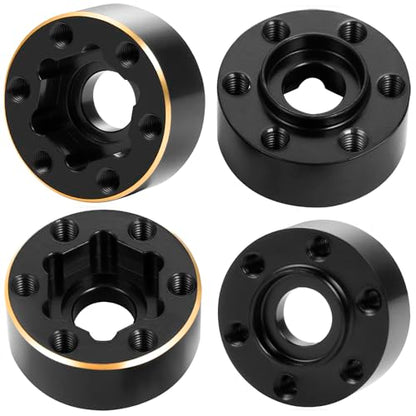 4Pcs RC Brass Weights 12mm Hex Hub Extended Adapters Widen 9mm Counterweights for 1.9inch Beadlock Wheel Rim Compatible with Axial SCX10 90046 Redcat TRX4 Gen7 D90 CC01 1/10 RC Crawler (9mm) - color: 9mm