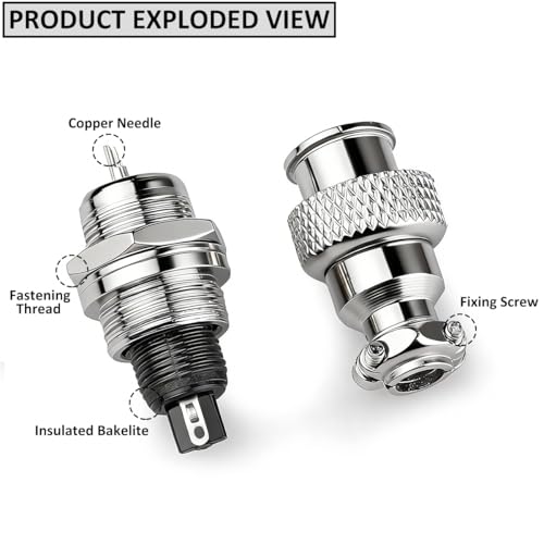 Clyxgs 2-Core Aviation Plug Connector Male Female 12mm Panel Mount Metal Wire Adapter Waterproof Cap 10PCS - style: GX12-2-10