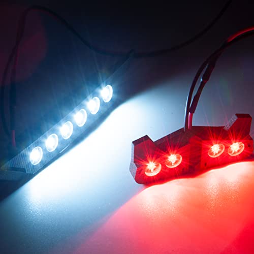 Nylon RC Front and Rear LED Light Kits Headlight Taillight | Upgrades, For 1/10 Tra-xxas Slash XL-5 4X4 2WD, RC Car, Accessories