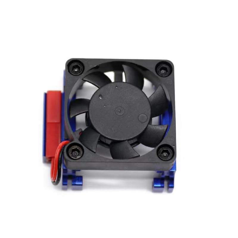 RC Car Motor Cooling Fans VXL-3s ESC Cooling Fan RC Electric Motor Heat Sinks Compatible with Traxxas Slash 4x4 Stampede 4x4 Rustler 4x4 Hoss 4×4 Velineon VXL 3s Heat Sink （Blue