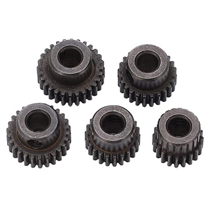 RC Motor Gear, 48DP 5mm Pinion Gear Set, 5PCS Steel Shaft Hole Gear, 20T 22T 24T 26T 28T Climbing Car Gear Accessories for 1/10 RC Truck Climbing Car
