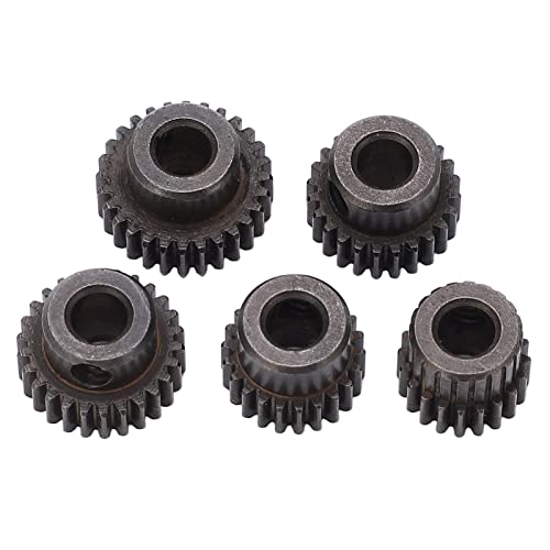 5Pcs 48DP Pinion Gear Set, Steel Pinion Motor Gear Set, 20T 22T 24T 26T 28T RC Motor Gears with 5mm Shaft Hole Replacement for 1/10 RC Car Trucks, Climbing Car